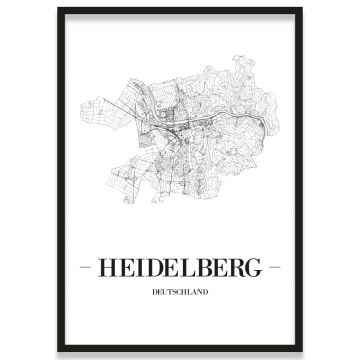 Poster Heidelberg mit Bilderrahmen