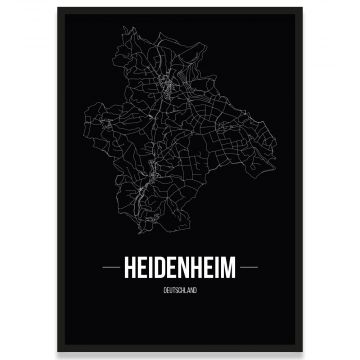 Poster Heidenheim Stadtplan