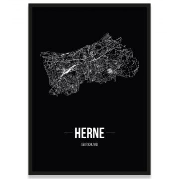 Poster Herne Straßenplan