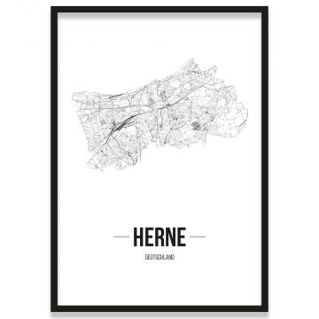 Poster Herne Straßenplan