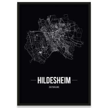 Poster Hildesheim Stadtplan