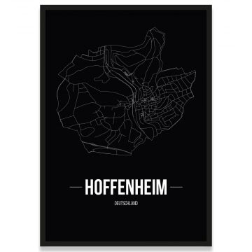 Poster Hoffenheim Stadtplan
