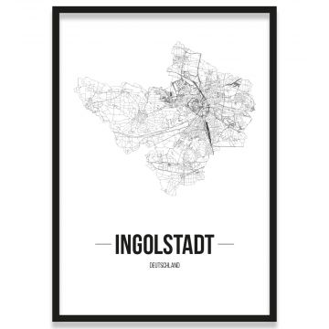 Poster Ingolstadt mit Bilderrahmen
