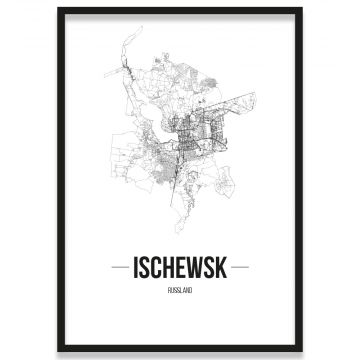 Poster Ischewsk Straßenplan 