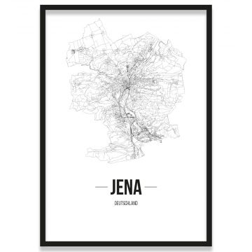 Poster Jena mit Bilderrahmen