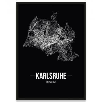 Poster Karlsruhe Stadtplan