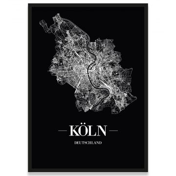 Poster Köln Stadtplan