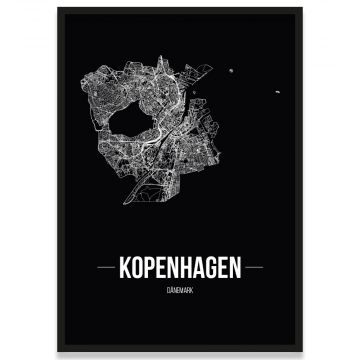 Poster Kopenhagen Straßenplan