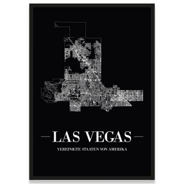 Poster Las Vegas Stadtplan