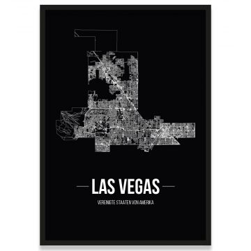 Poster Las Vegas Straßennetz