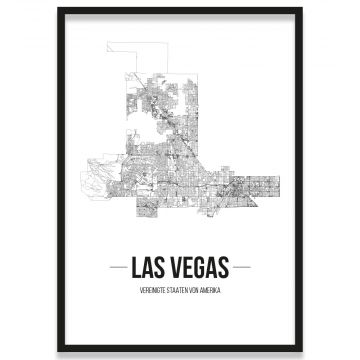 Poster Las Vegas Straßennetz