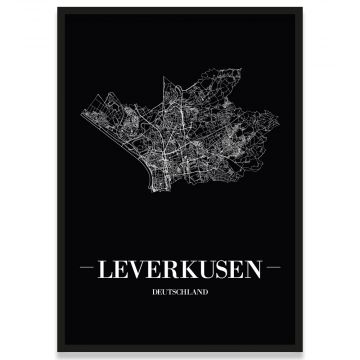Poster Leverkusen mit Rahmen