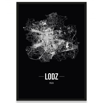 Lodz Rahmen mit Stadtplan