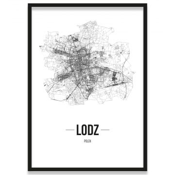 Poster Lodz mit Bilderrahmen