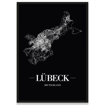 Poster Rahmen Straßennetz