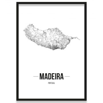 Poster Madeira Straßennetz