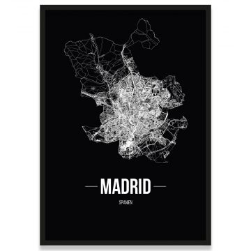 Madrid Poster Stadtplan