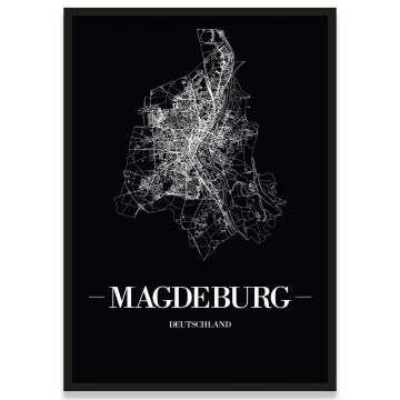 Poster Magdeburg Straßennetz