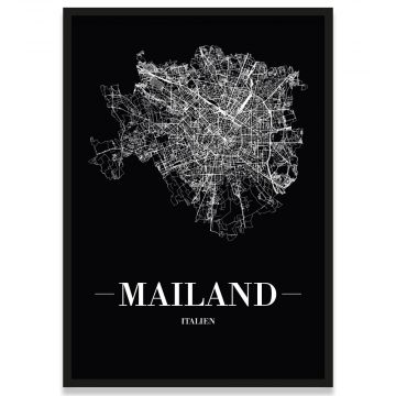 Mailand Poster mit Rahmen