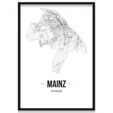 Poster Mainz Straßennetz
