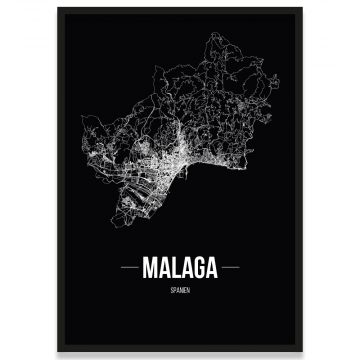Poster Malaga Stadtplan