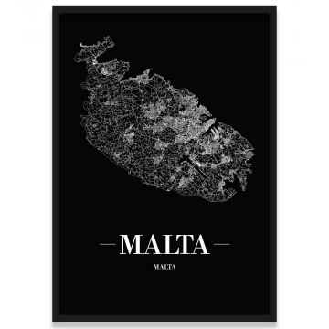 Malta Poster mit Rahmen