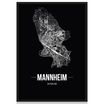 Poster Mannheim mit Rahmen
