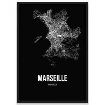 Stadtposter Marseille Rahmen