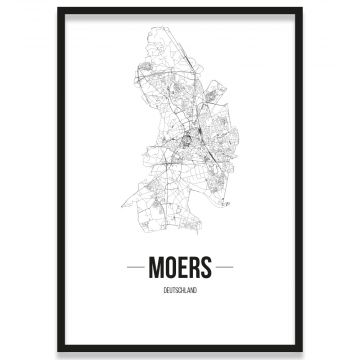 Stadtposter Moers mit Bilderrahmen