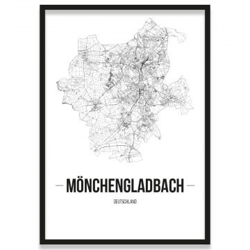 Stadtposter Mönchengladbach mit Bilderrahmen