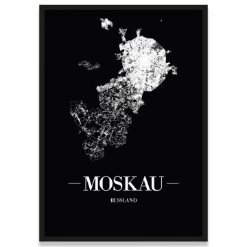 Moskau Bilderrahmen Stadtplan