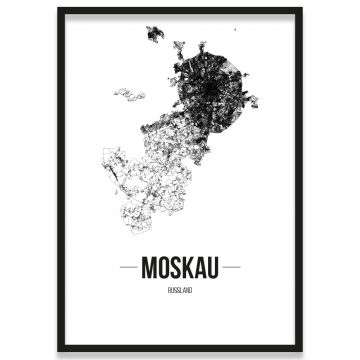 Stadtposter Moskau mit Rahmen