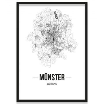 Stadtposter Münster gerahmt