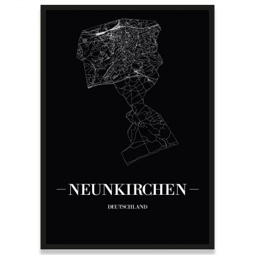 Stadtposter Neunkirchen mit Rahmen