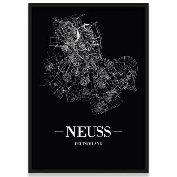 Poster Neuss mit Rahmen