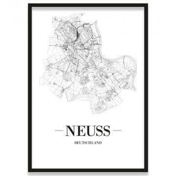 Stadtposter Neuss mit Bilderrahmen