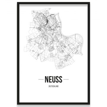 Stadtposter Neuss gerahmt