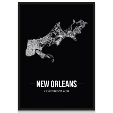 New Orleans Stadtplan Poster