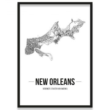Stadtposter New Orleans Rahmen