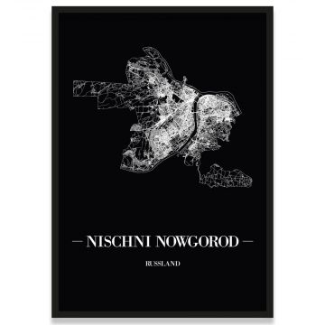 Stadtposter Nischni Nowgorod Bilderrahmen