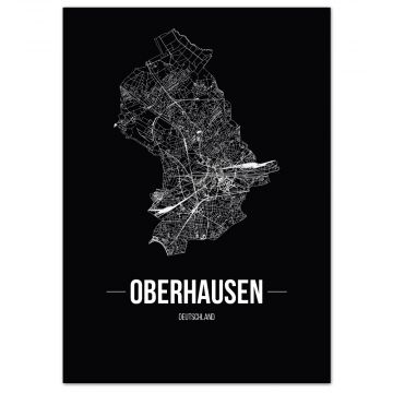 Stadtposter Oberhausen Straßennetz