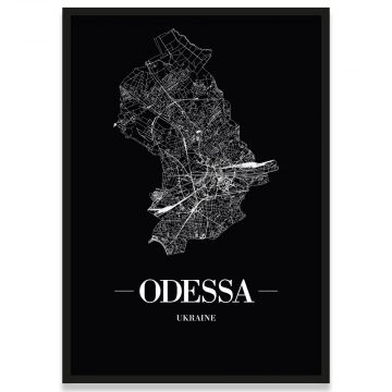 Odessa Stadtposter mit Rahmen