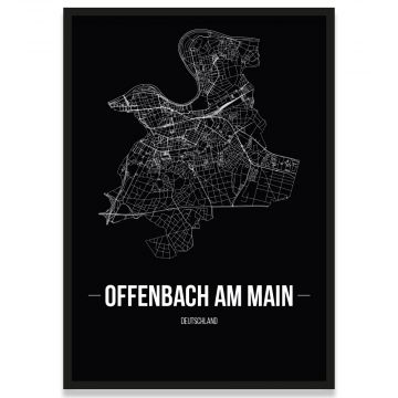 Stadtposter Offenbach am Main Straßenplan
