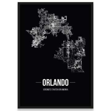 Stadtposter Orlando mit Stadtplan