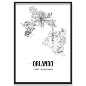 Stadtposter Orlando Bilderrahmen