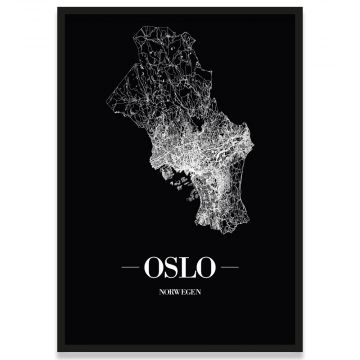 Stadtposter Oslo Rahmen