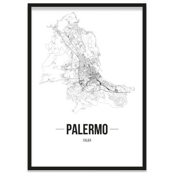 Stadtposter Palermo Bilderrahmen