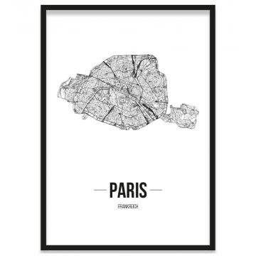 Stadtposter Paris Rahmen