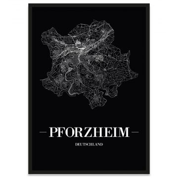 Pforzheim Poster mit Rahmen