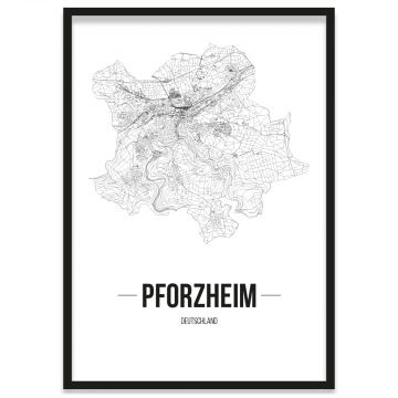 Poster mit Rahmen Pforzheim